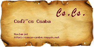 Csécs Csaba névjegykártya