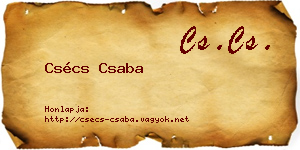 Csécs Csaba névjegykártya